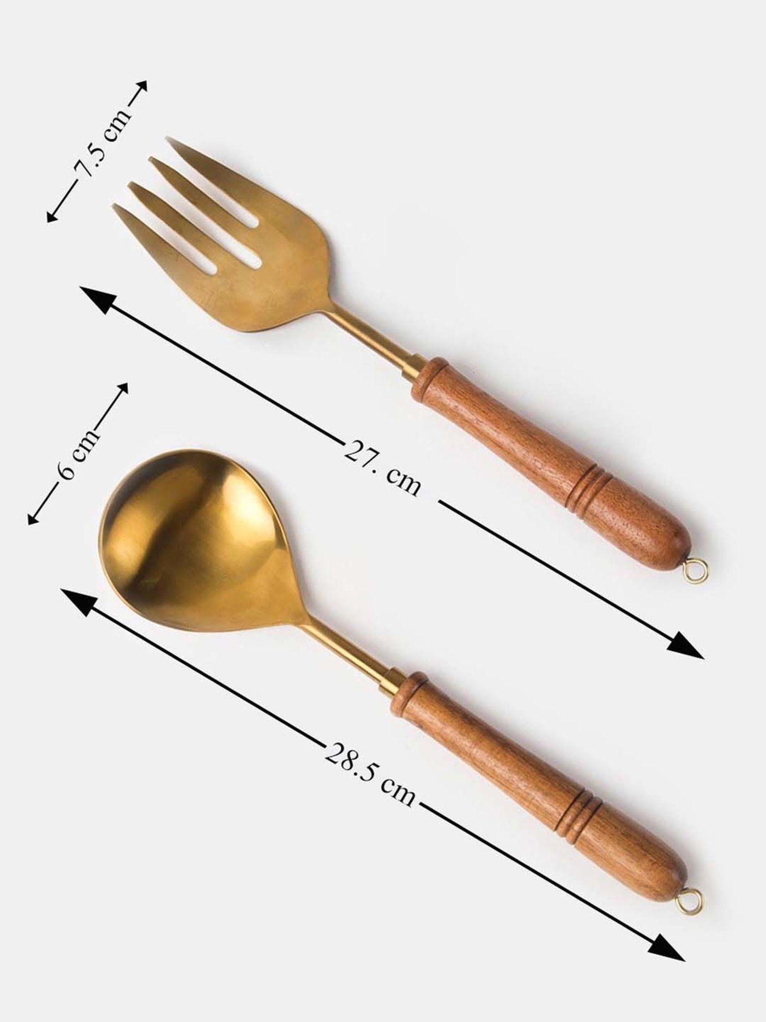 Fabindia Amantra Gold Metal 1 Fork & 1 Spoon