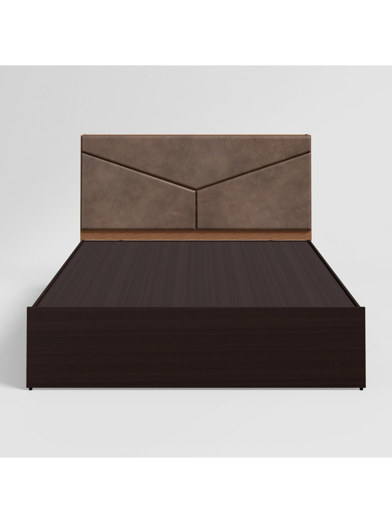 Godrej Interio Glory Brown Engineered Wood Queen Bed without Storage