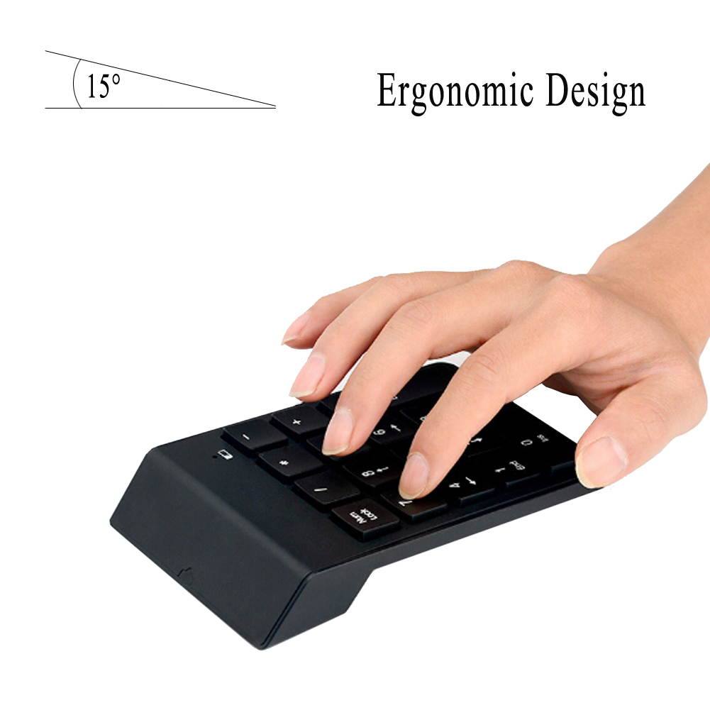 High Quality Ultra-thin Portable Wireless 2.4G Mini 18-keys Num Pad Numeric Number Keypad Keyboard for Laptop Notebook