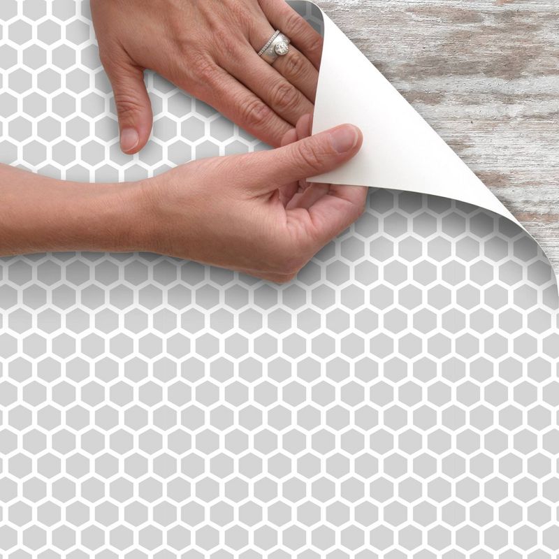 Con-Tact 18"x20ft Adhesive Simple Honeycomb Gray