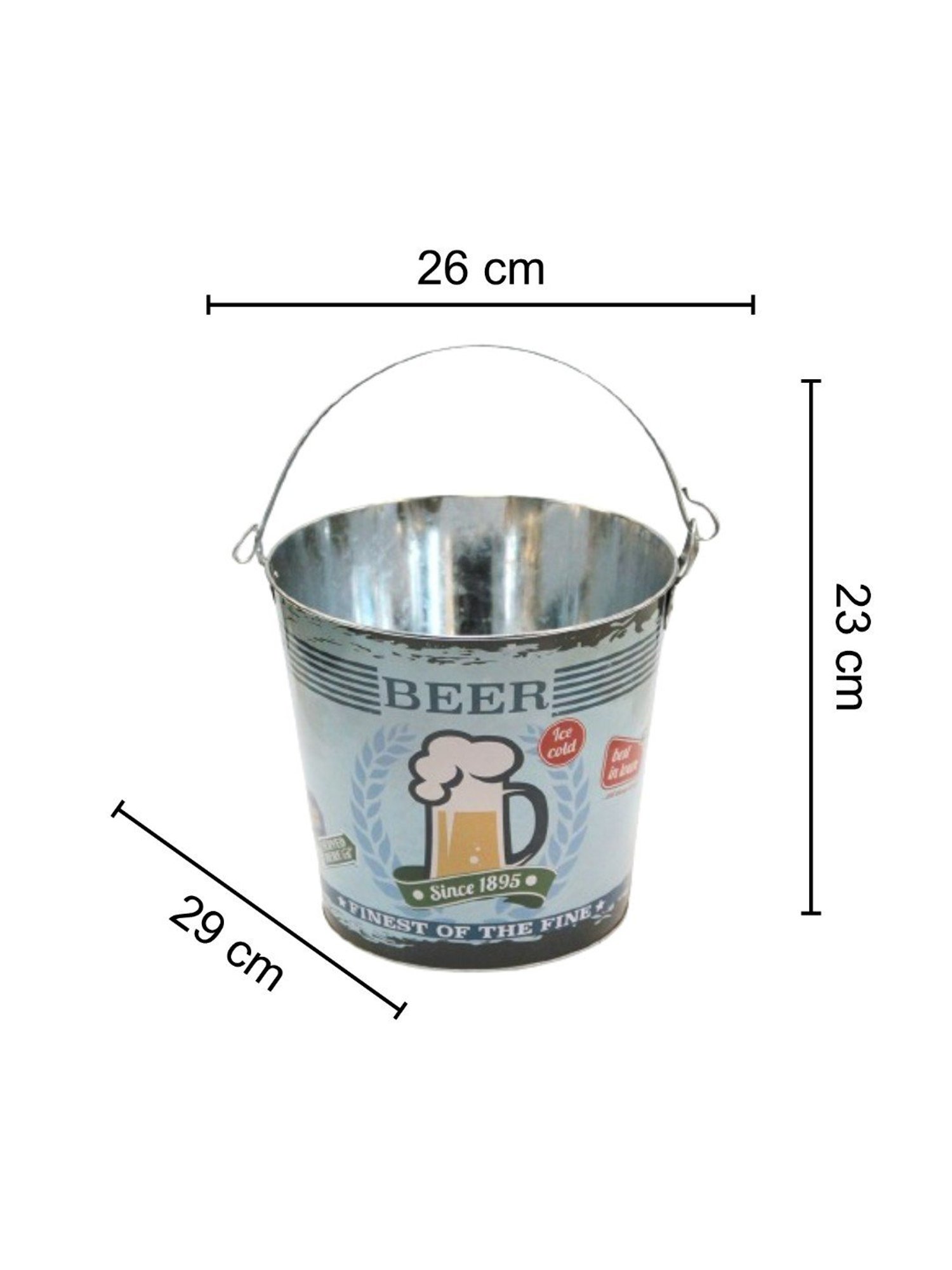 The Decor Kart Blue Metal Beer Beverage Tub