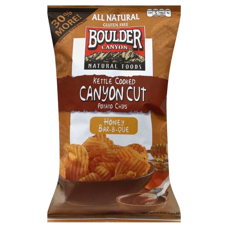 Boulder Kettle Cooked Canyon Cut Honey BBQ Potato Chips - 6.5oz