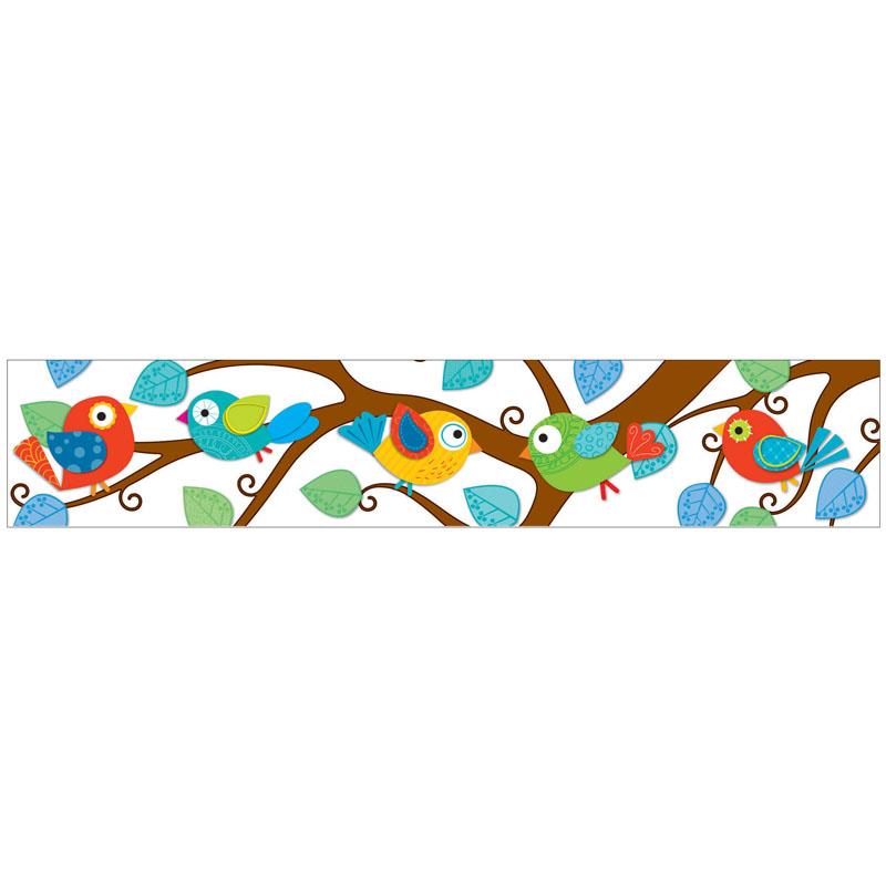 Boho Birds Straight Borders, PreK/Grade 8, 12/PK, Multi CDP108149