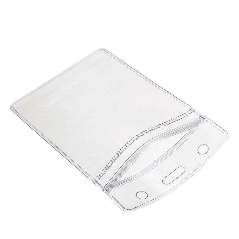 100-Pack Id Badge Holder, Plastic, Waterproof, Resealable, Clear, 4.3x2.7 Inches