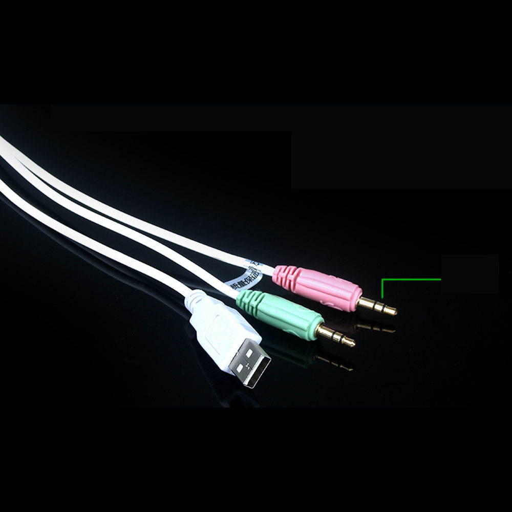 Stereo Bass Gaming Headphones Headset with Microphone USB for PC Laptop Skype Game