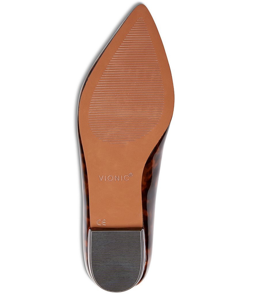 Vionic Lena Tortoise Patent Leather Ballet Flats