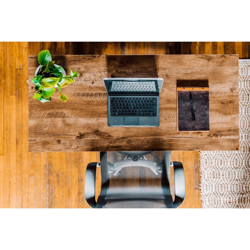 4 Shelf Camden Computer Desk Classic Oak - OneSpace