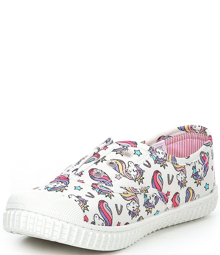 Copper Key Adventure Wear Girl's Budeee-A Washable Eyelet Unicorn Print Sneakers (Youth)