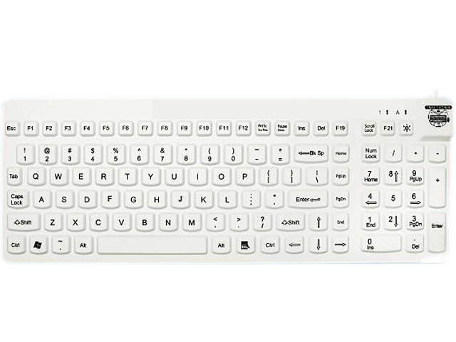 Man & Machine Low Profile Premium Waterproof Disinfectable Keyboard