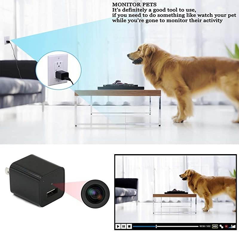 Charger Hidden Camera HD 1080P Motion Detection USB Wall Charger Camera Plug Camera Loop Recording Nanny Cam Home Security Camera Housekeeper