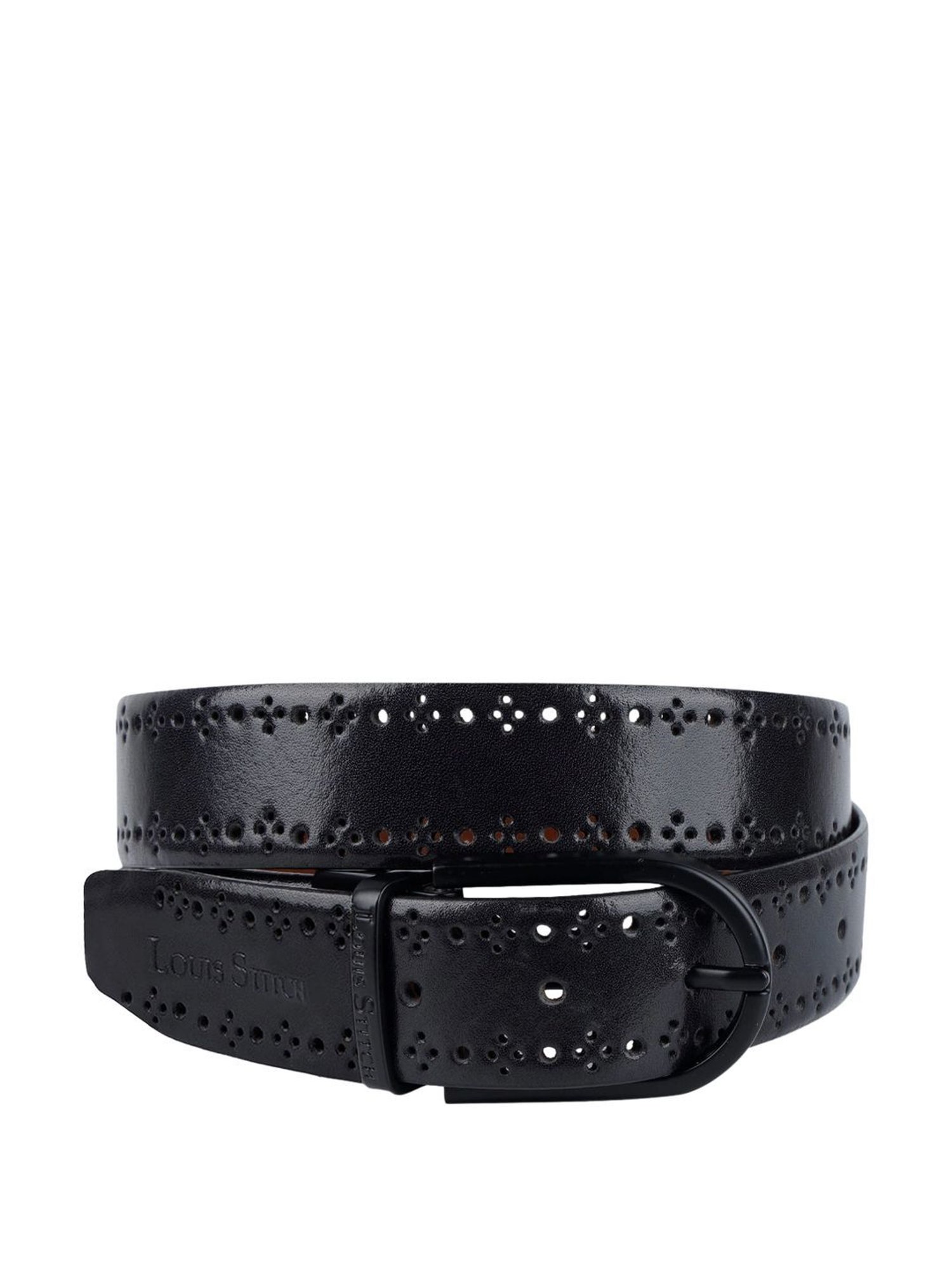 Louis Stitch Spanish Black & Brown Leather Reversible Belt For Men