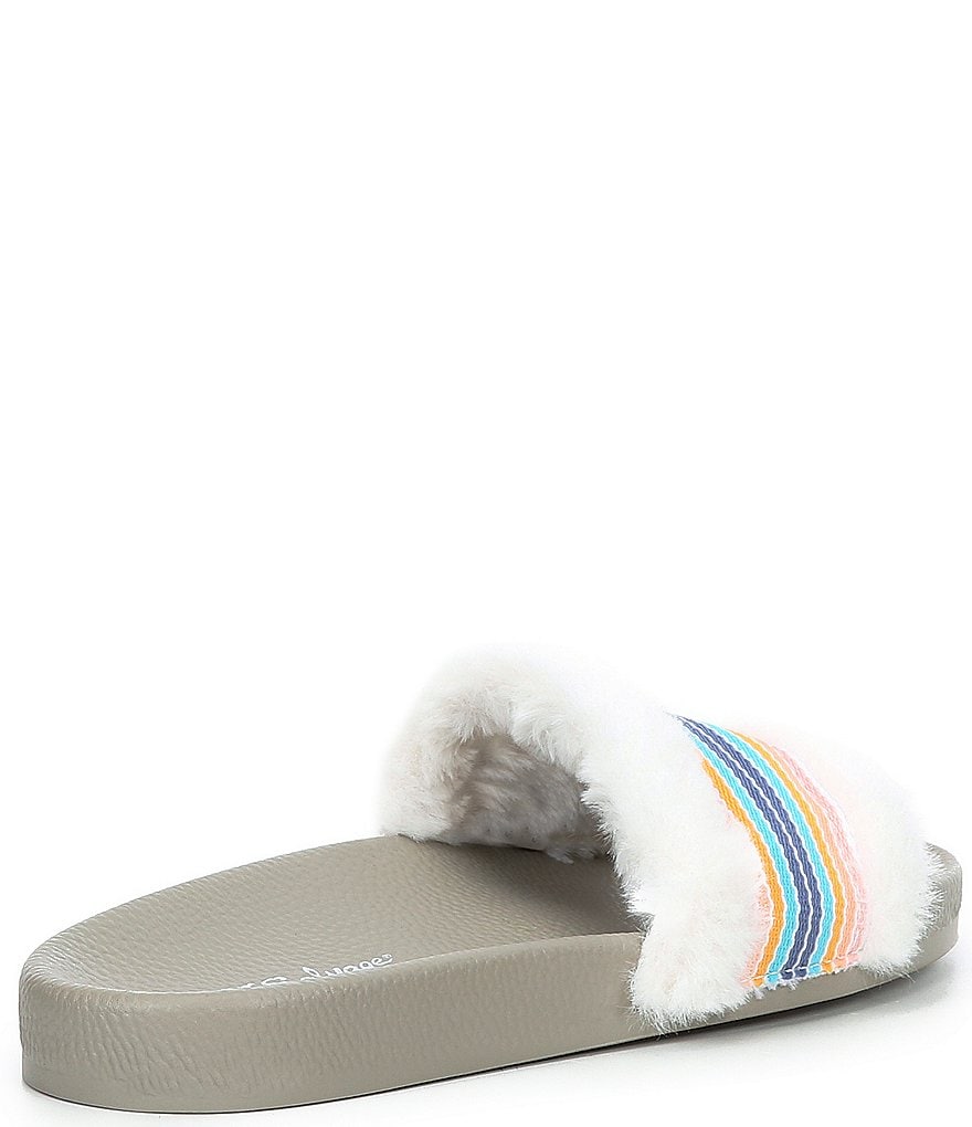 PJ Salvage Faux Fur Fuzzy Feet Slippers