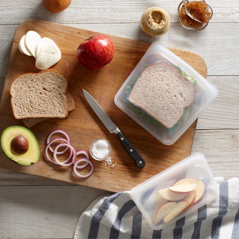Stasher Reusable Clear Food Storage Sandwich Bag (Colors May Vary)