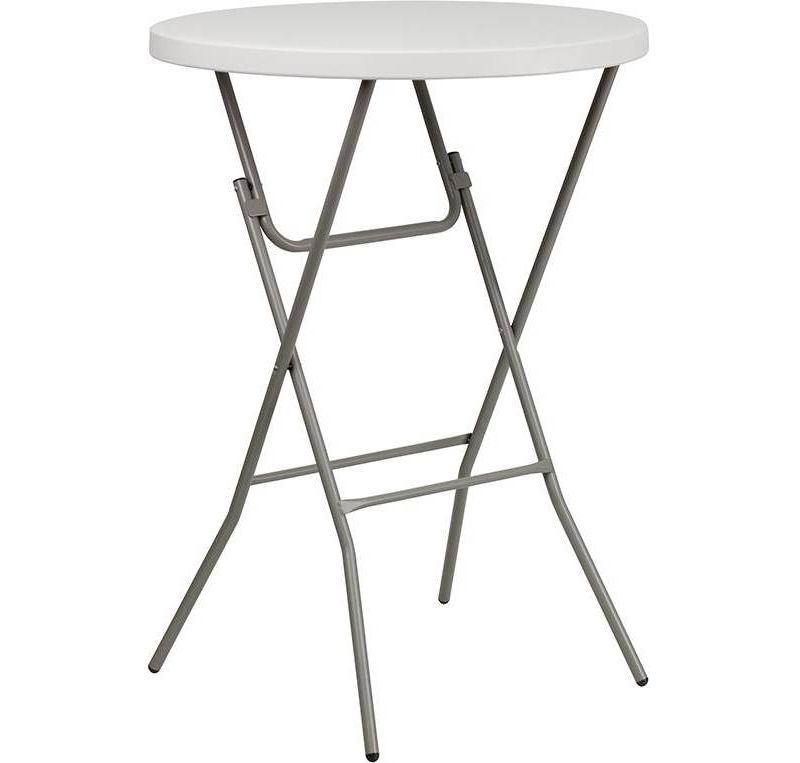 Riverstone Furniture Collection Plastic Fold Bar Table Granite White