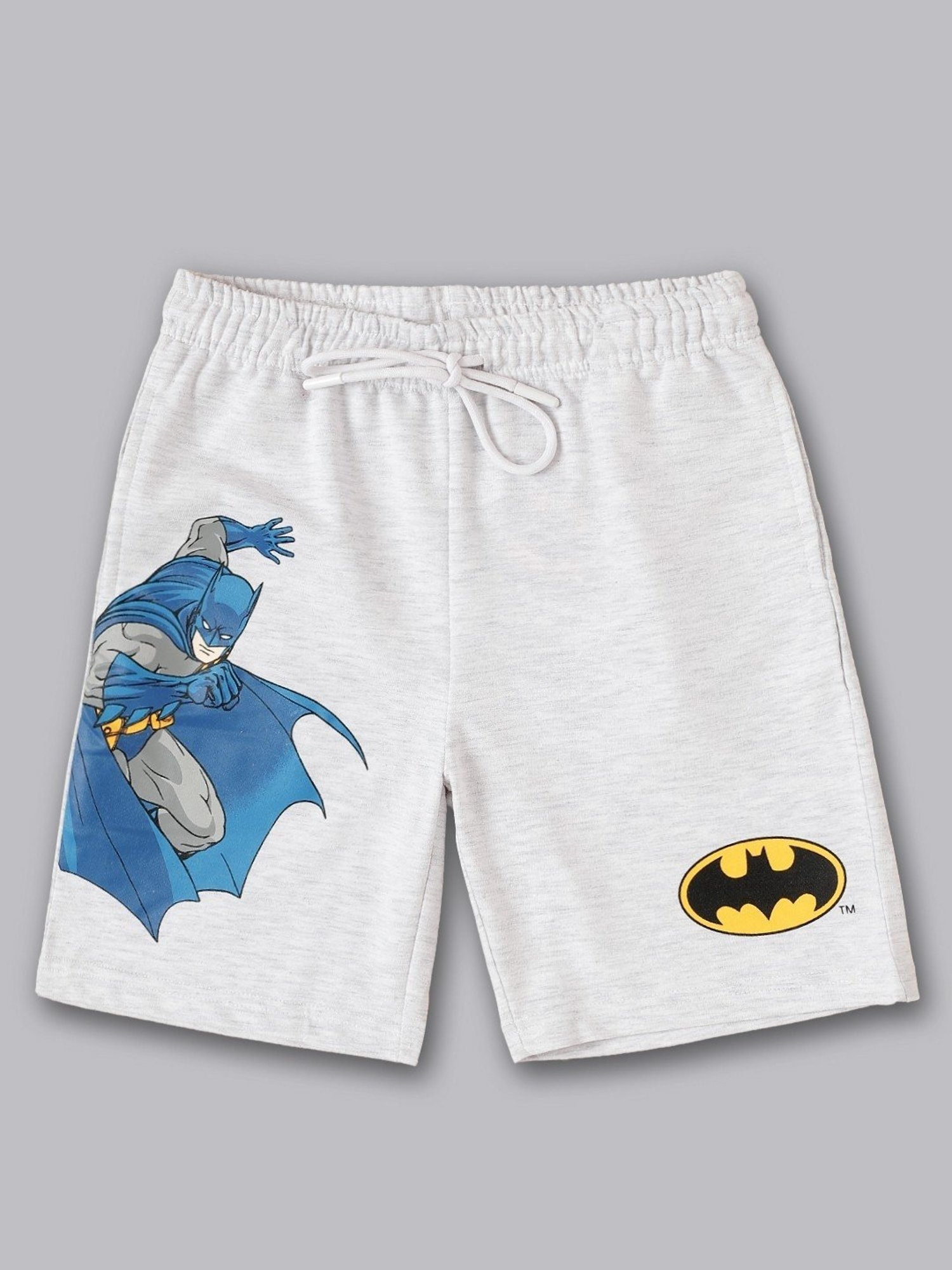 Kidsville Grey & Blue Printed Shorts