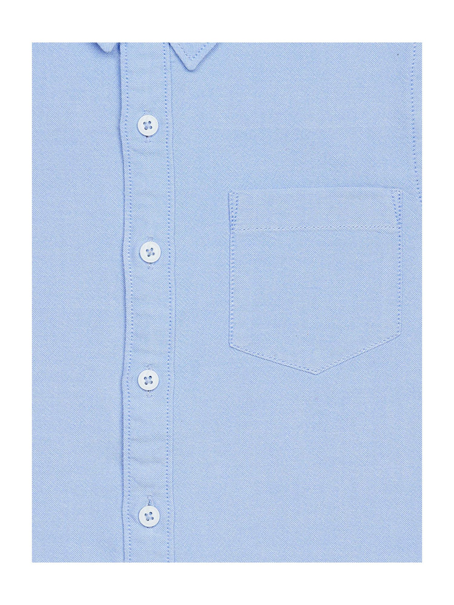 H by Hamleys Boys Blue Solid Full Sleeves Shirt