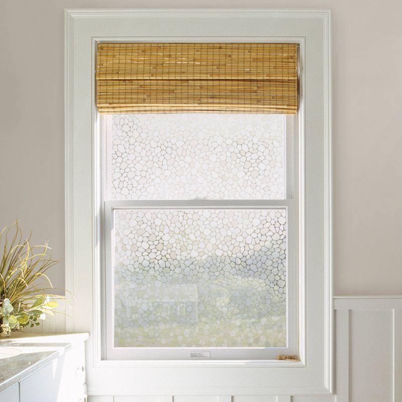 Brewster Pebbles Door Privacy Film Light Tan
