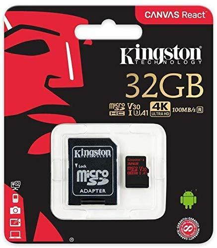 SanFlash Kingston 32GB React MicroSDHC for Samsung SM-G398FN with SD Adapter (100MB/s Works with Kingston)