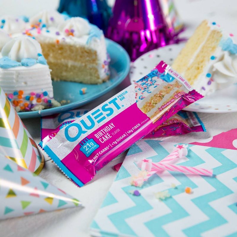 Quest Birthday Cake Protein Bar - 8ct/16.96oz Total