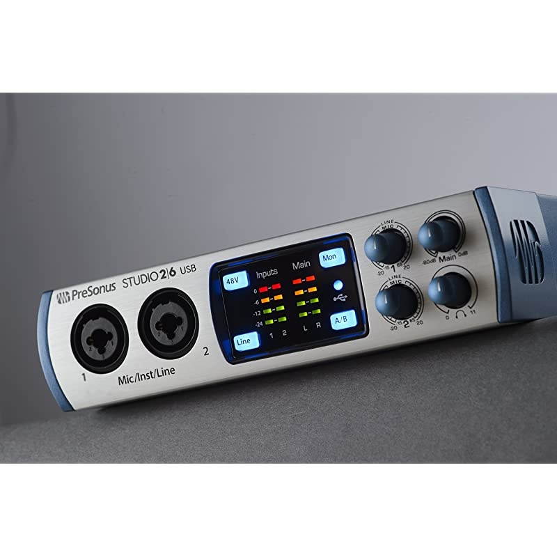 Audio Interface, 2 Mic Pres - 4 Line Outs (Studio 26)
