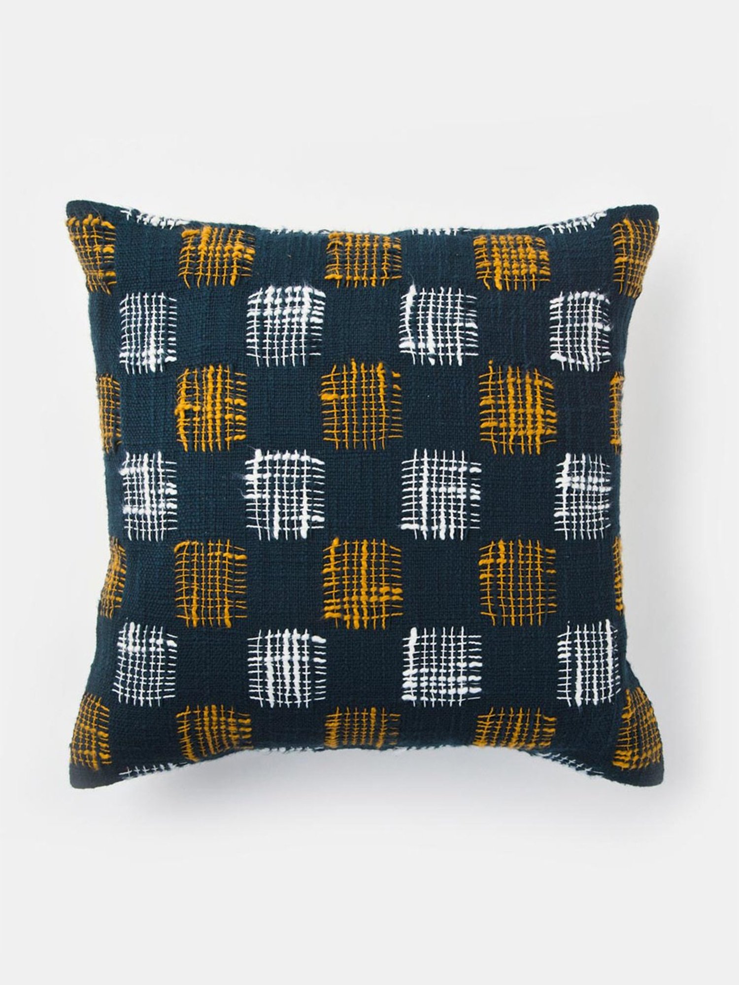 Fabindia Blue Cotton 31 TC 498 GSM Rhythm Cushion Cover