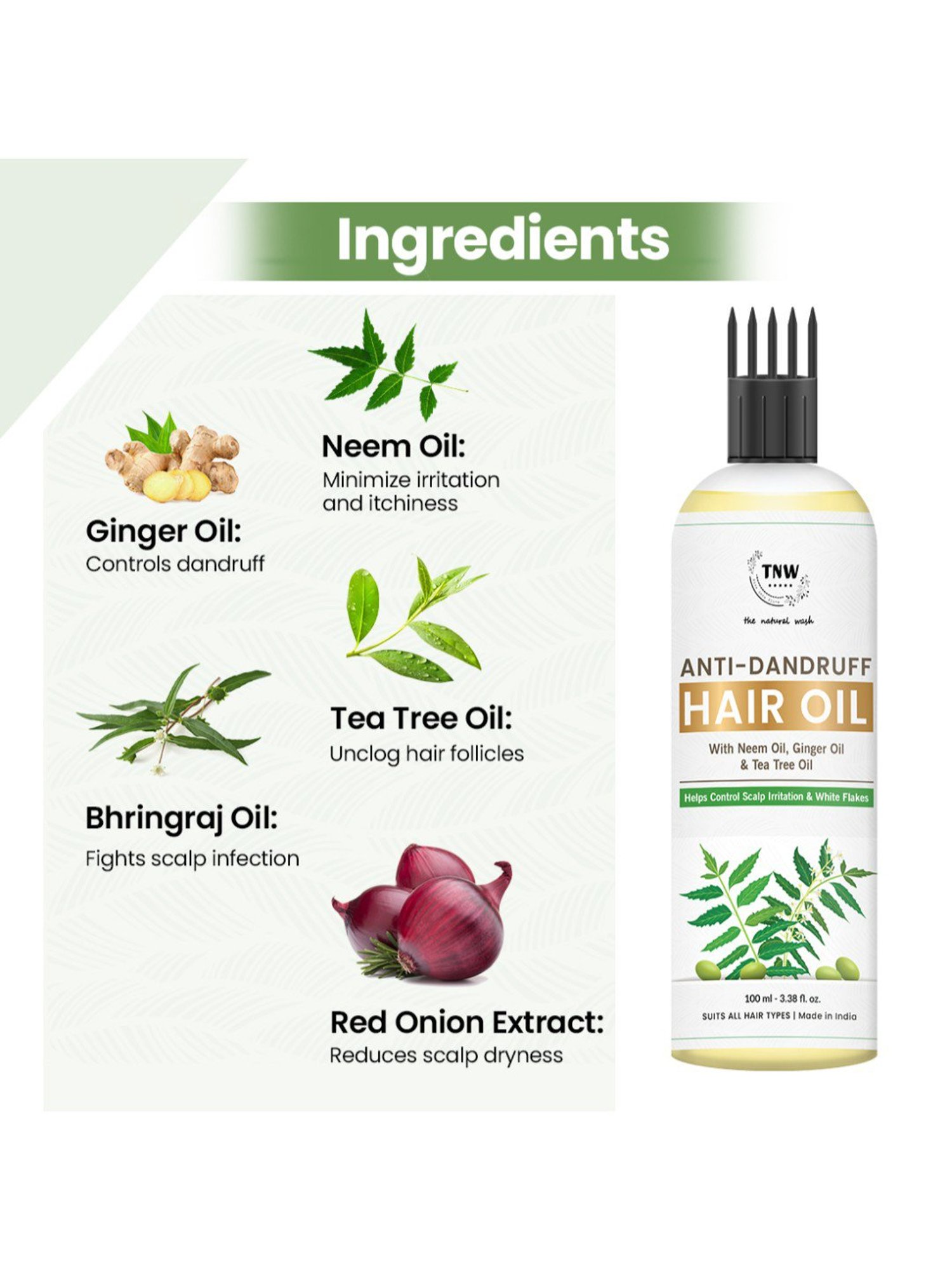 TNW-The Natural Wash Anti-Dandruff Hair Oil - 100 ml