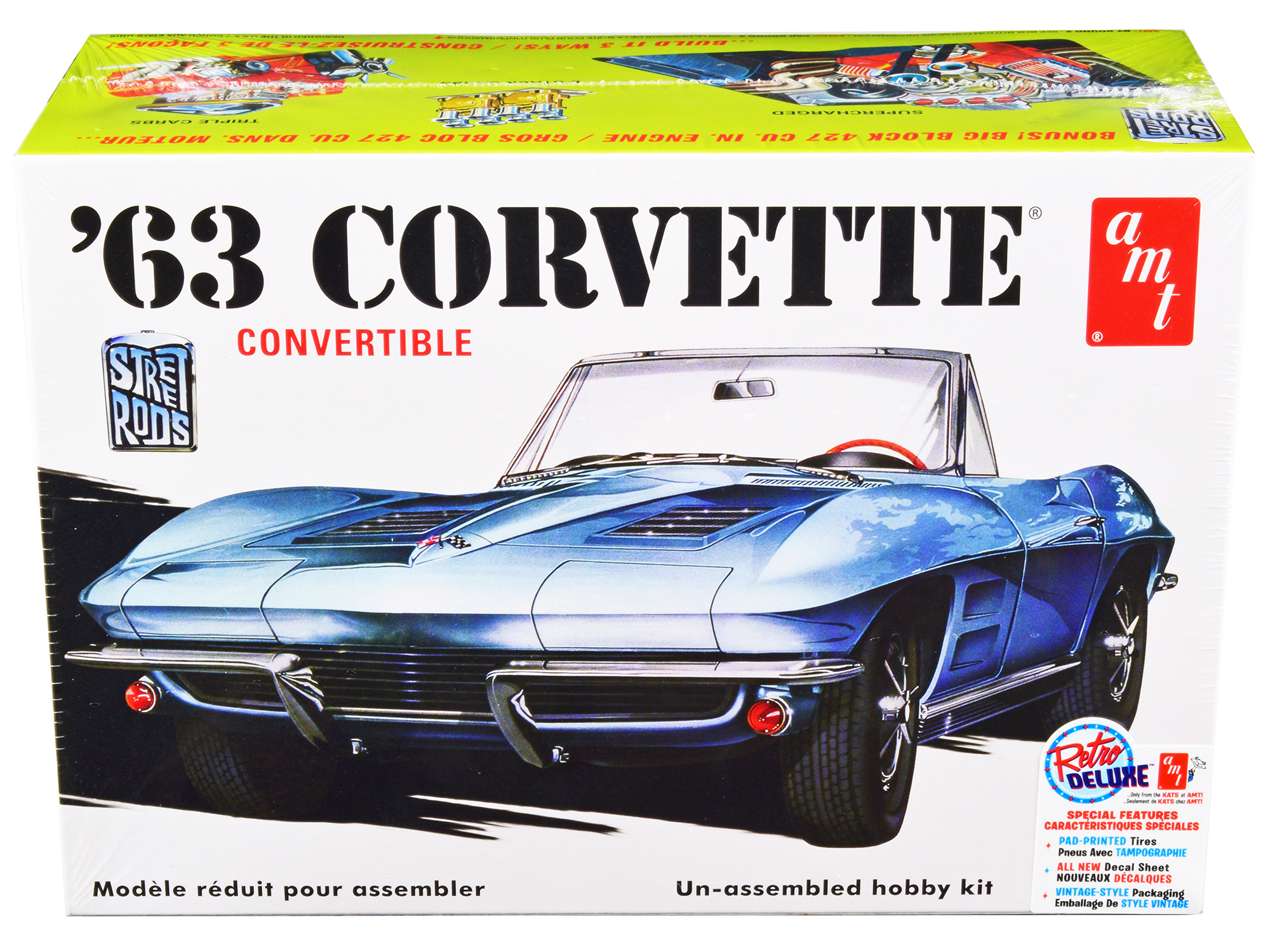 Skill 2 Model Kit 1960 Chevrolet Corvette 7-in-1 Kit 1/25 Scale Model by MPC