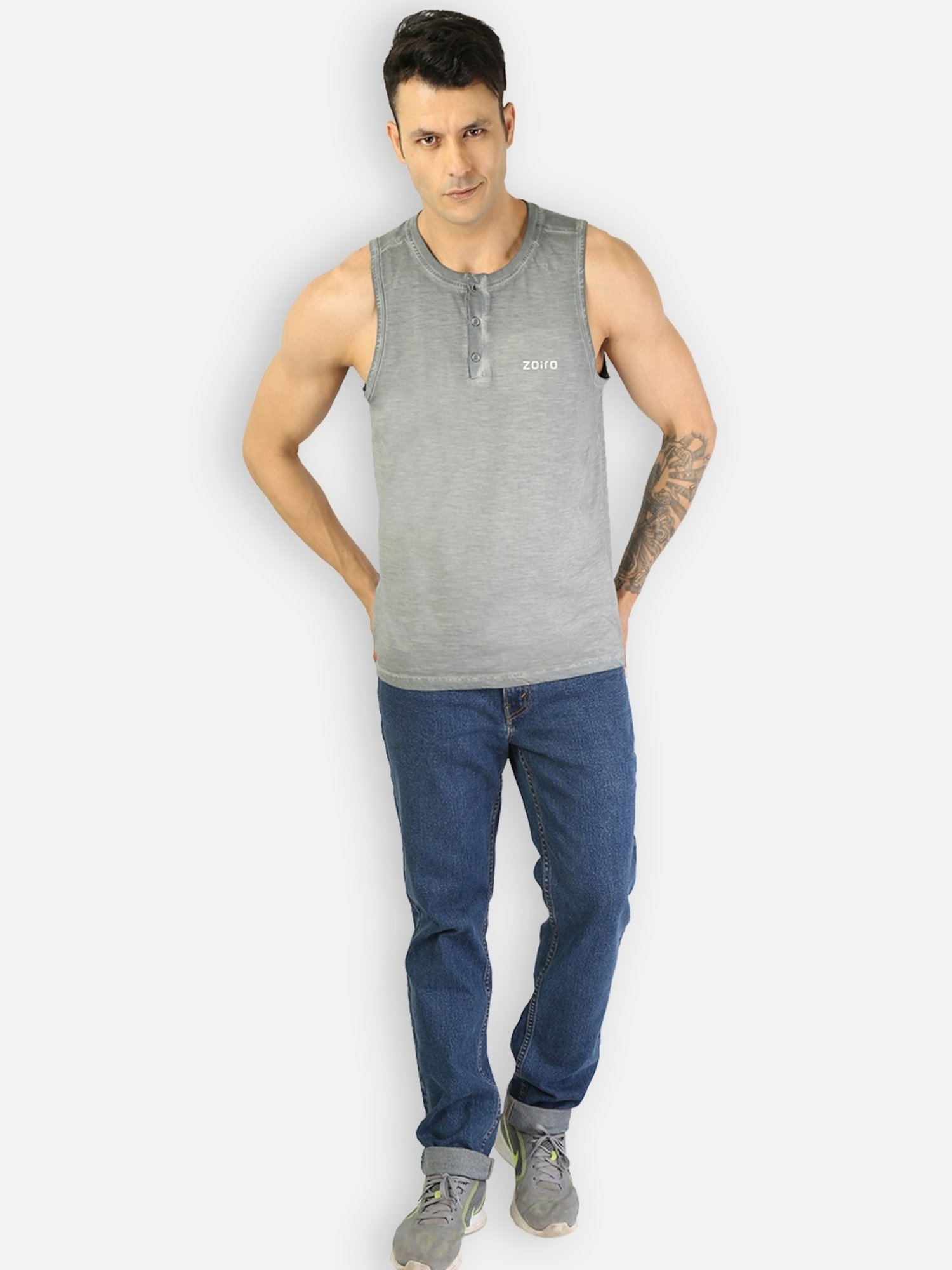 Zoiro Castle Rock & Petrol Regular Fit Vest - Pack Of 2