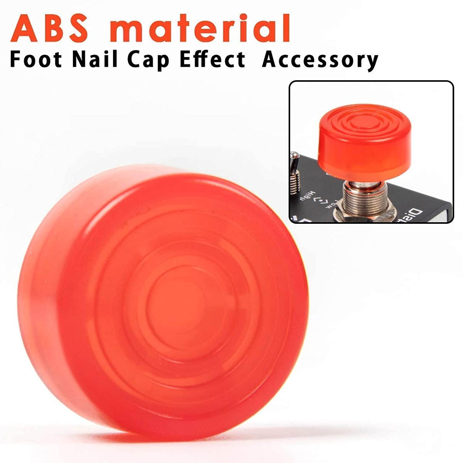 lotmusic Vintage Phase Electric Guitar Phase Effect Pedal Mini Guitar with Foot Nail Cap Accessory ABS Aluminum alloy material