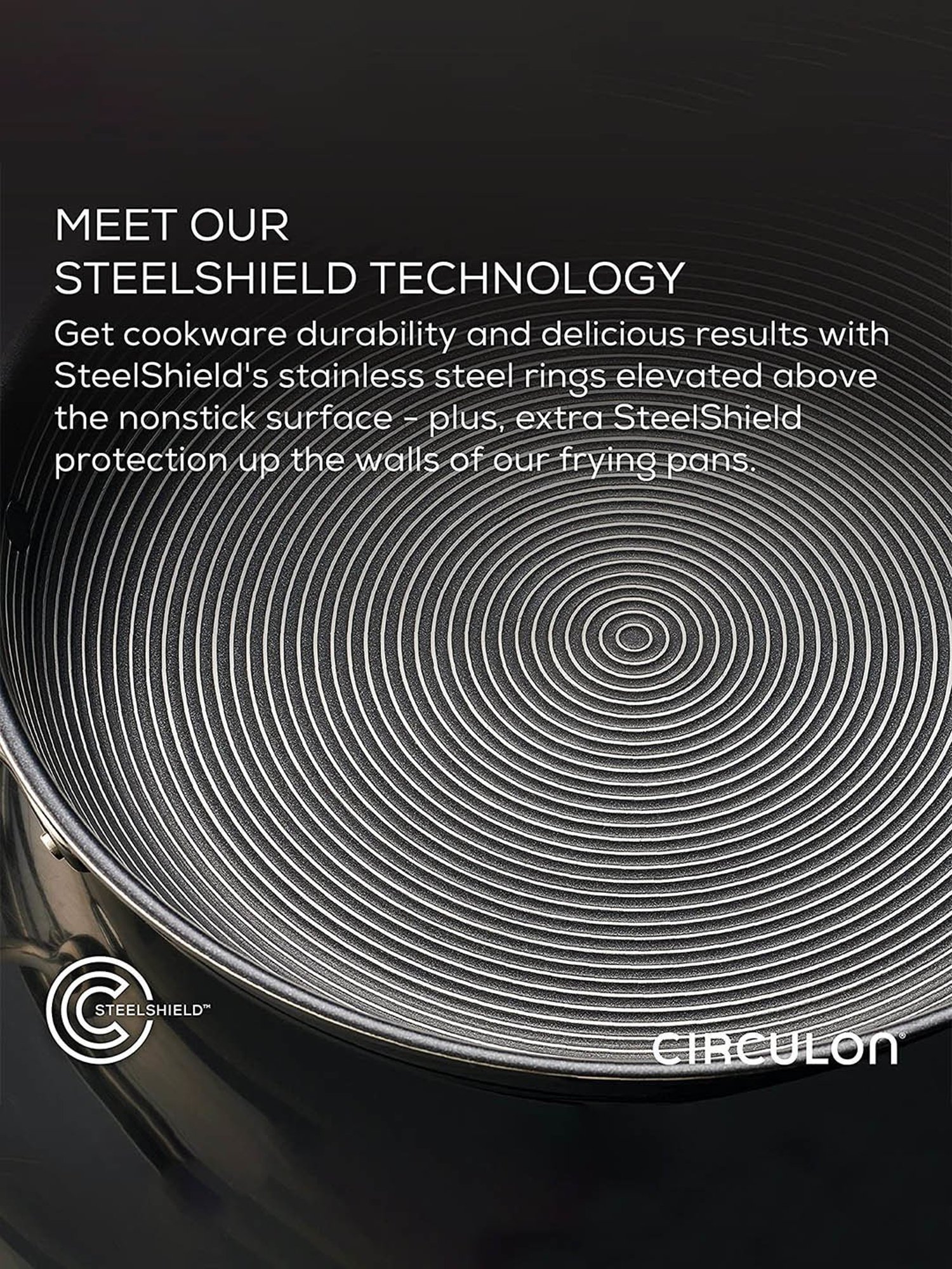 Circulon Silver Stainless Steel Non-Stick Frying Pan 22cm (1.11 L)