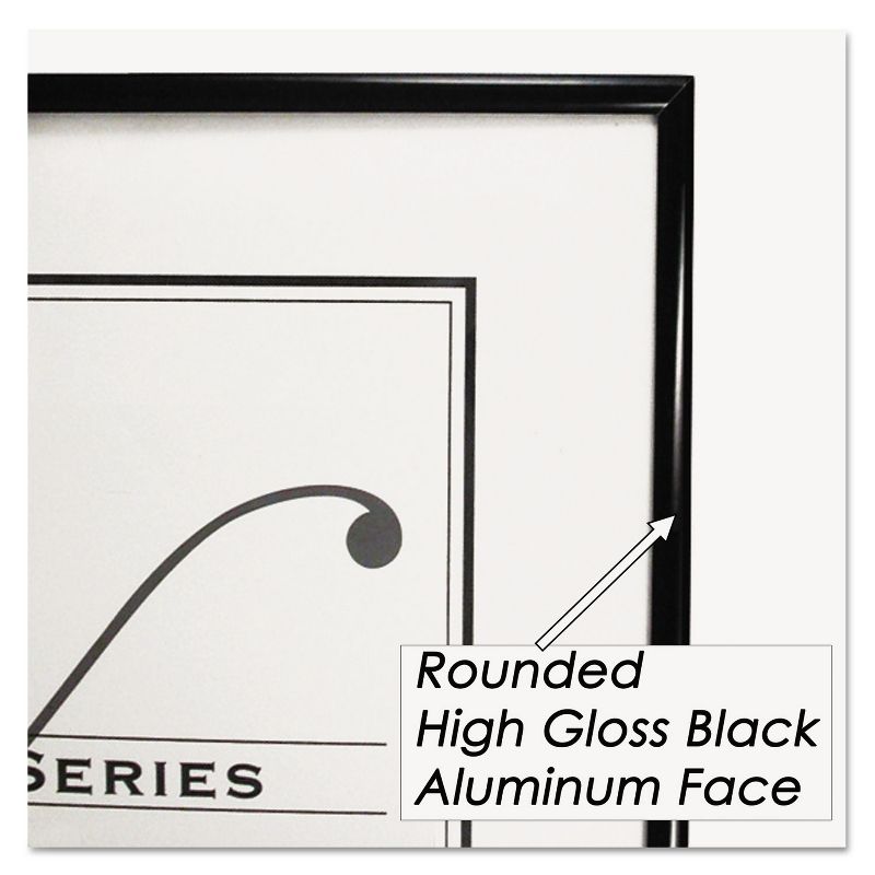 Nudell Metal Poster Frame Plastic Face 24 x 36 Black 31242