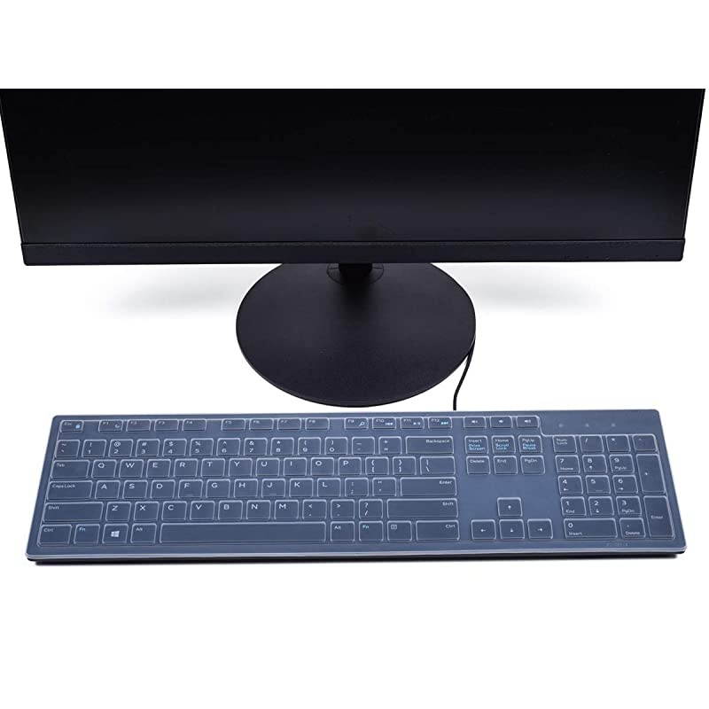 Clear Keyboard Cover Compatible with Dell KB216 KB216p KB216d / KM636 Wireless Keyboard, Dell Optiplex 5250/3050/3240/5460/7450/7050,Dell Inspiron AIO 3475/3670/3477 All-in one Desktop