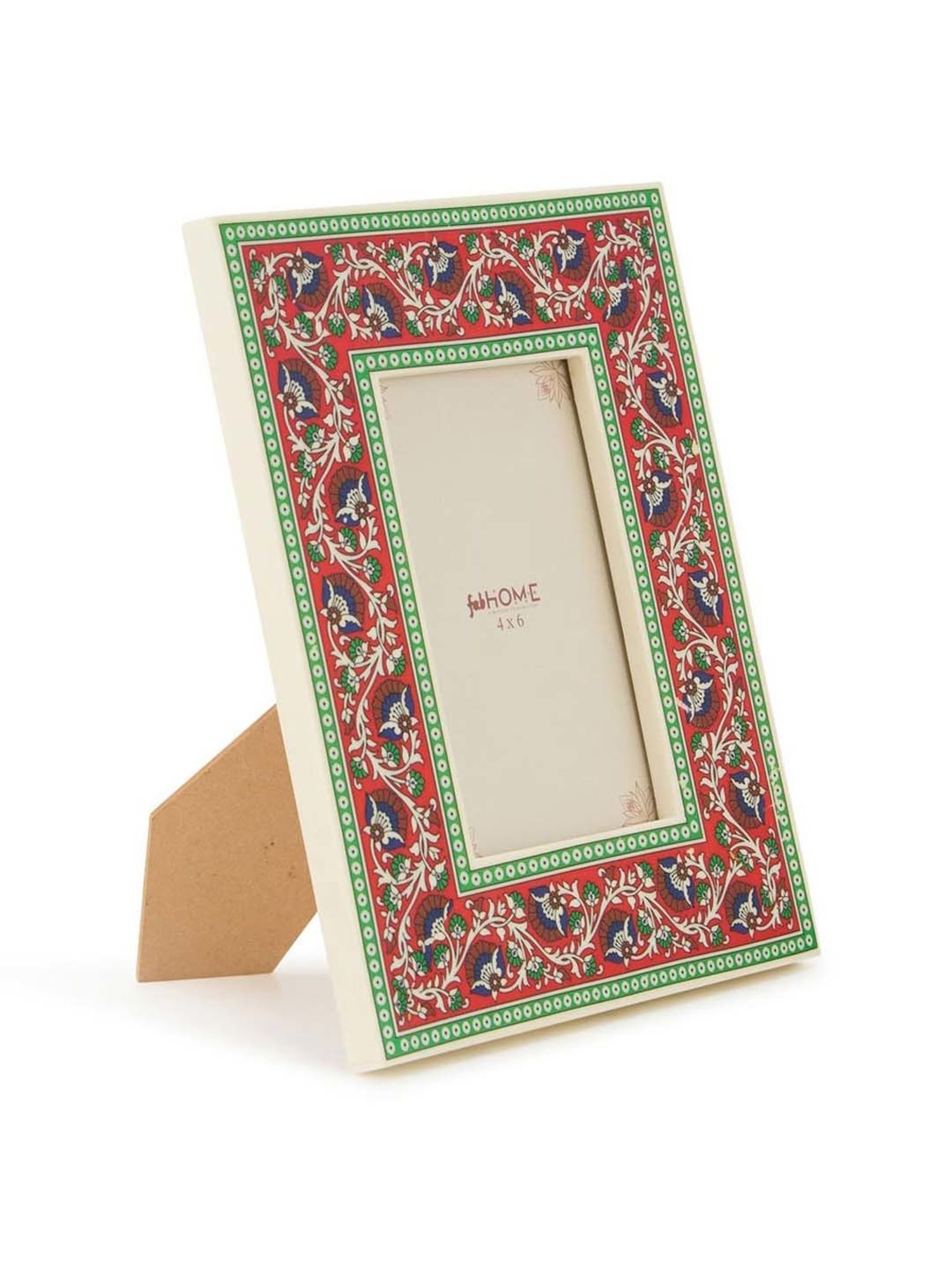 Fabindia Home Multicolor Resin Ahava Printed Photo Frame
