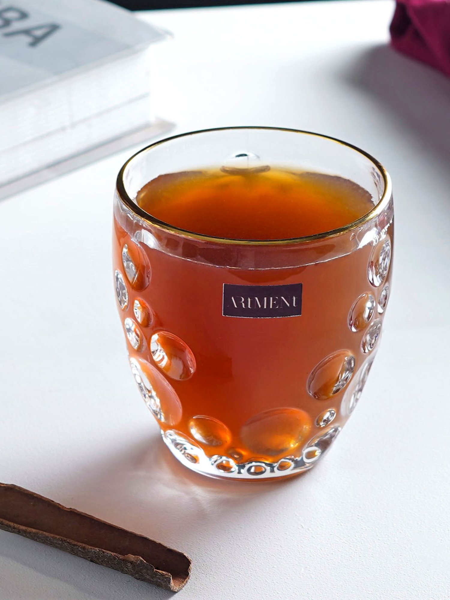 The Artment Transparent Glass Solid Whiskey Glasses - Pack of 4