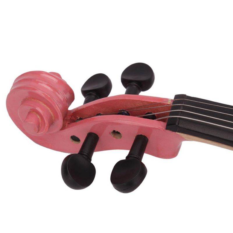 New 3/4 Size Acoustic Violin  w/ Case Bow Rosin Pink for Kids Children
