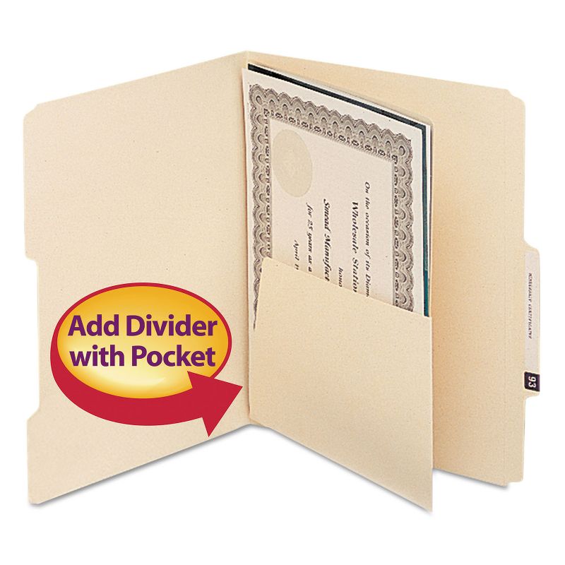 Smead MLA Self-Adhesive Folder Dividers with 5-1/2 Pockets on Both Sides 25/Pack 68030