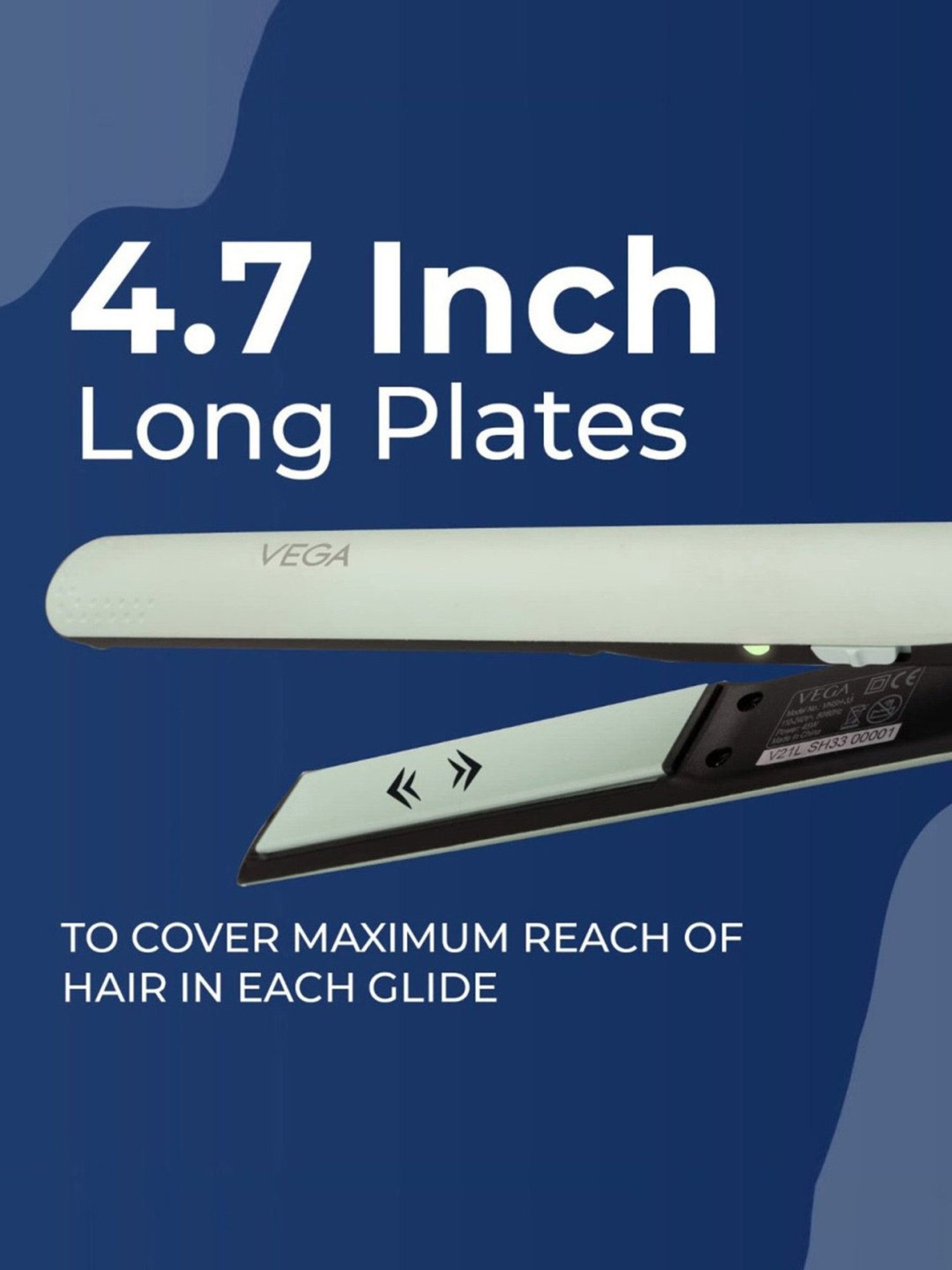 VEGA Argan Shine VHSH-33 Hair Straightener with Argan Oil Infused 3D Floating Plates (Green)