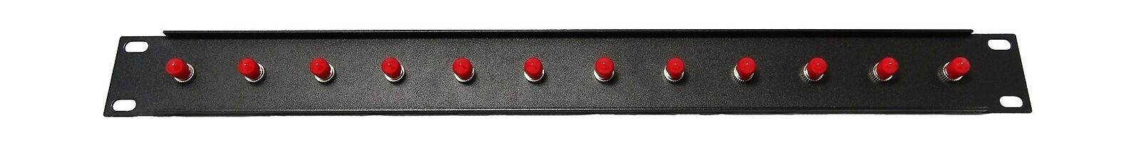 12 Port ST Fiber Patch Panel (Loaded 1u) 19"