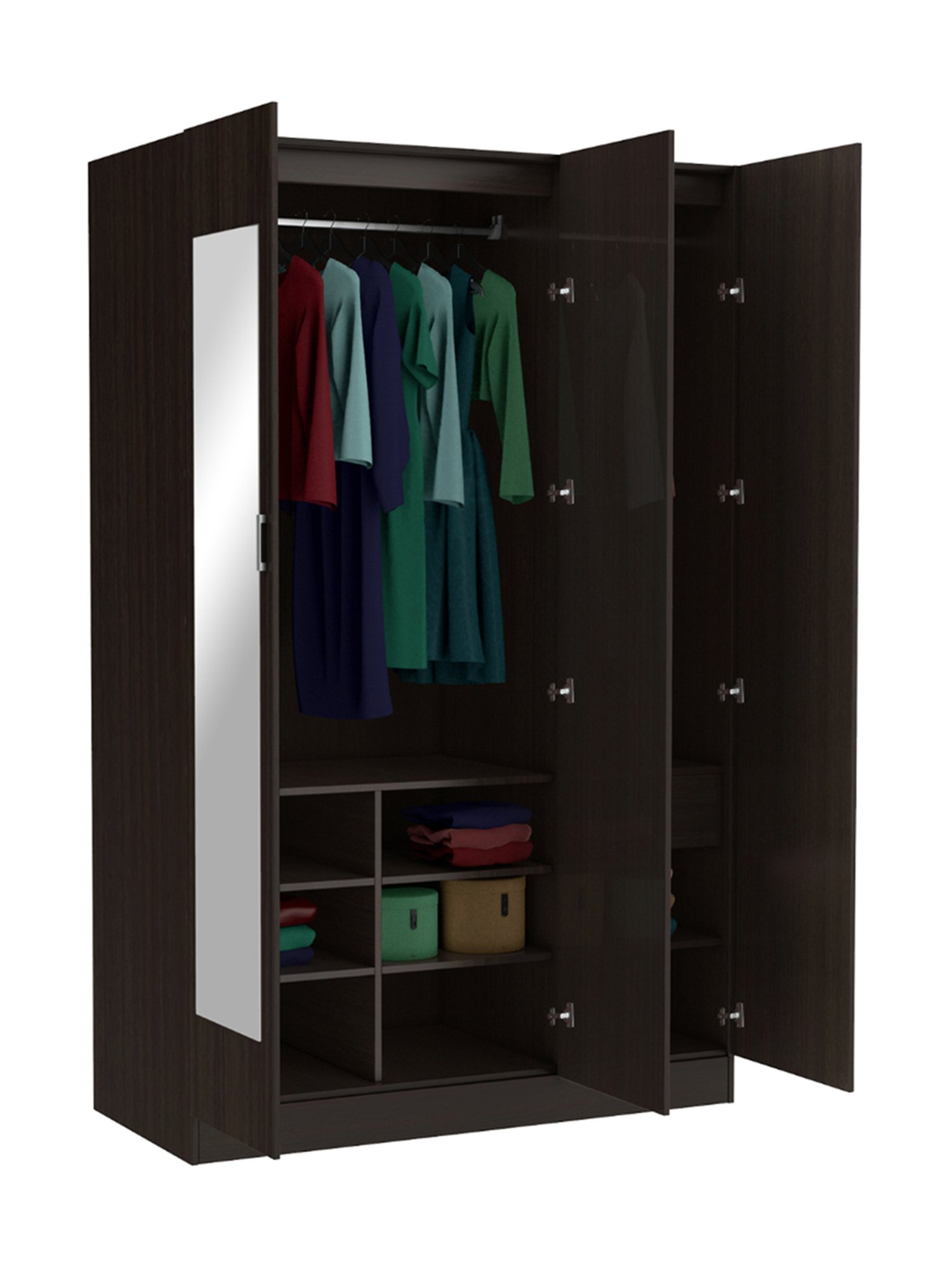 Home Basics 5 Dual Hook Chrome Plated Steel Over the Door Hanging Rack