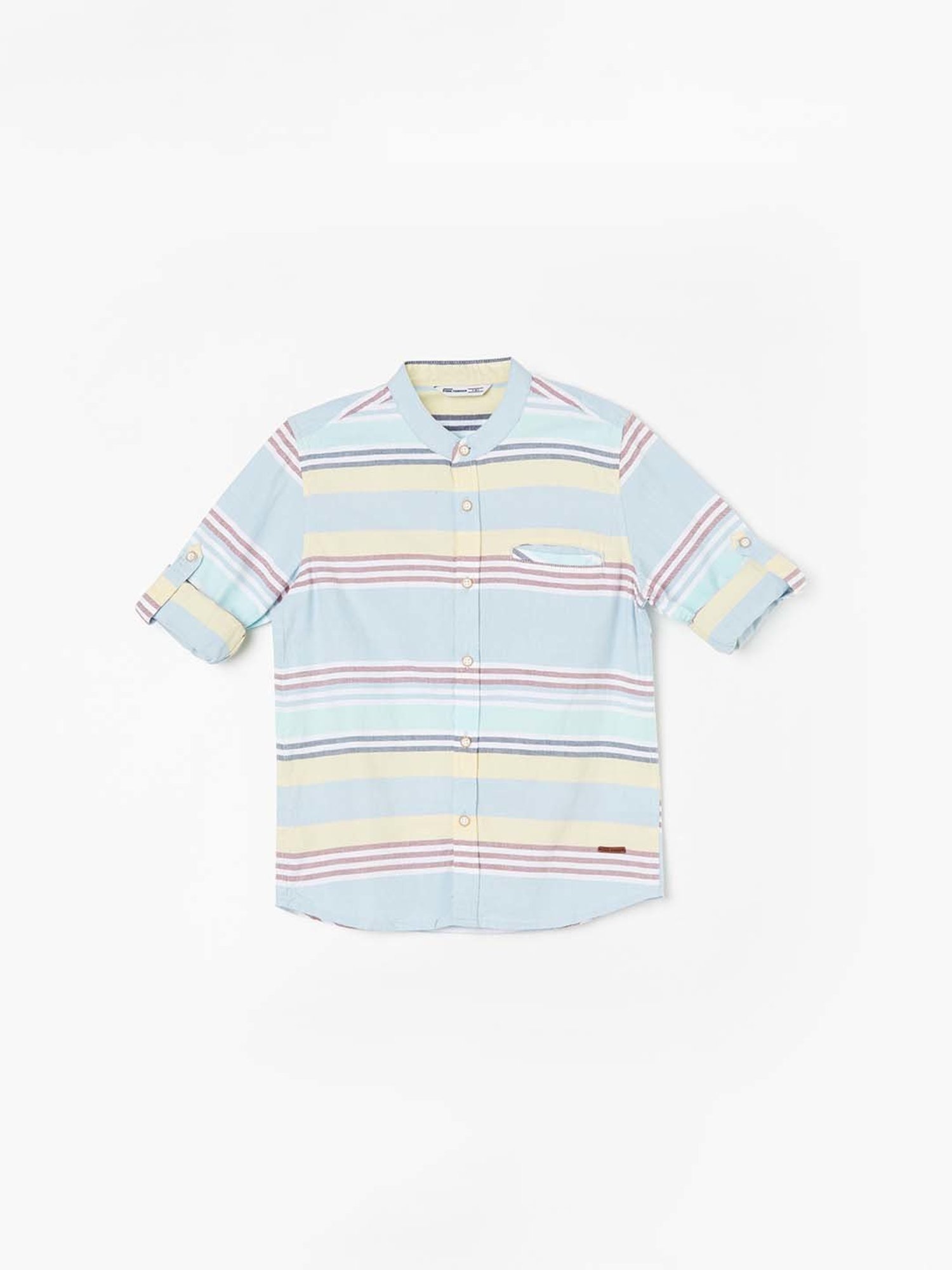 Fame Forever by Lifestyle Kids Multicolor Cotton Striped Full Sleeves Shirt