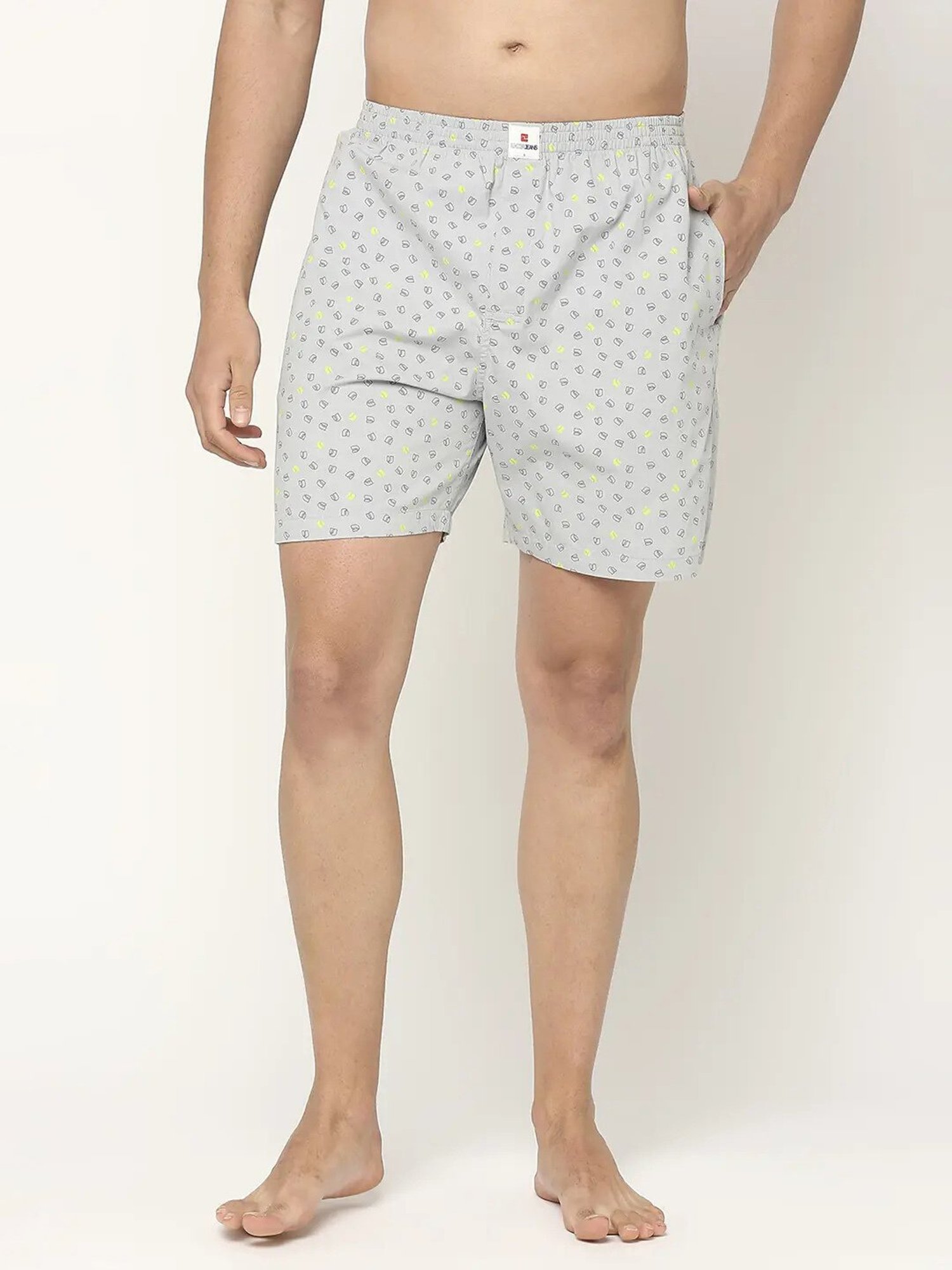 UnderJeans by Spykar Grey Printed Boxers