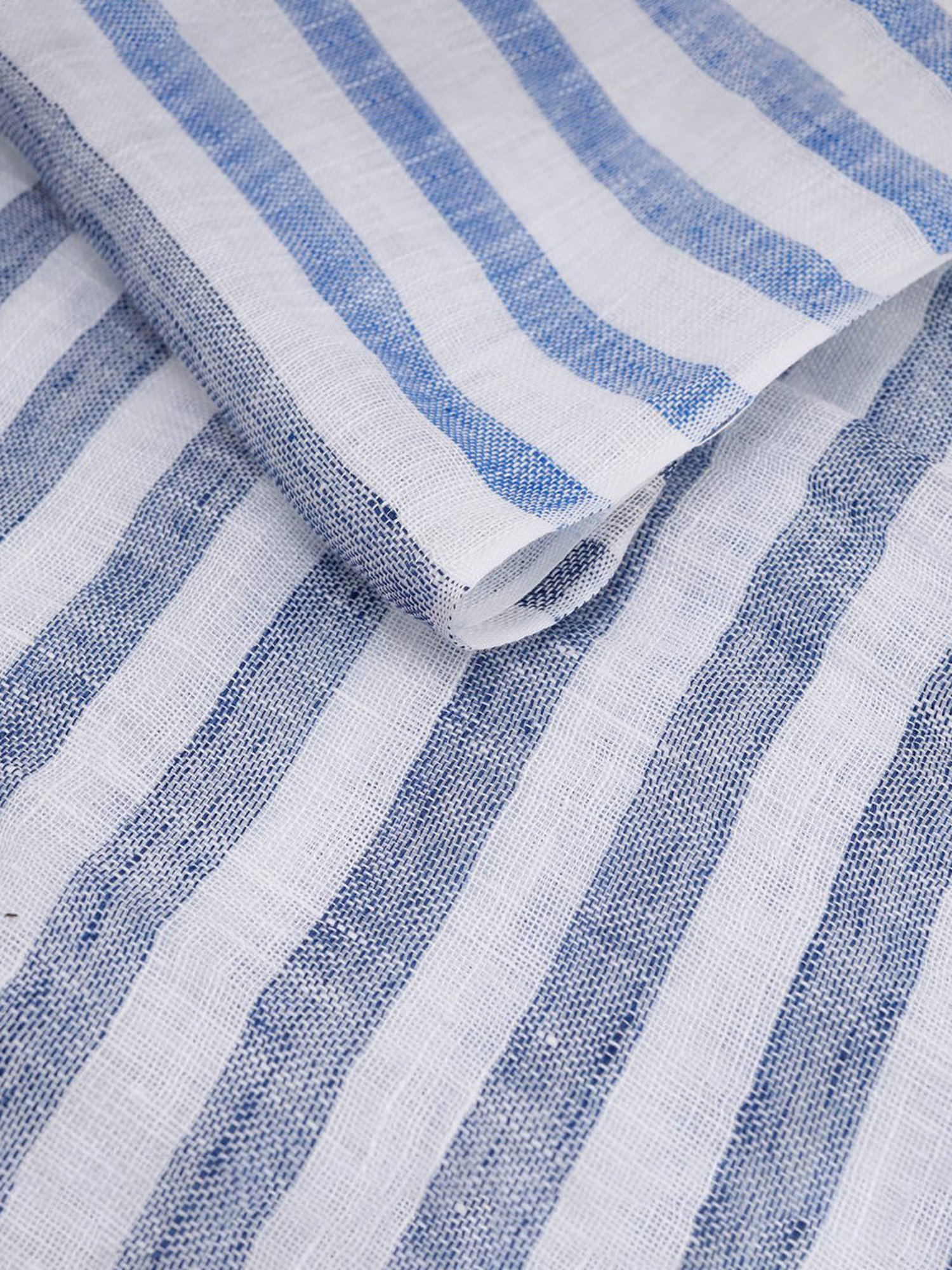 Linen Club Blue Striped Pure Linen Stole