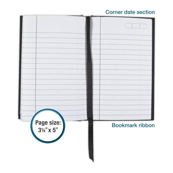 Cambridge Casebound Legal Ruled Notebook Pocket Black - Business Notebooks