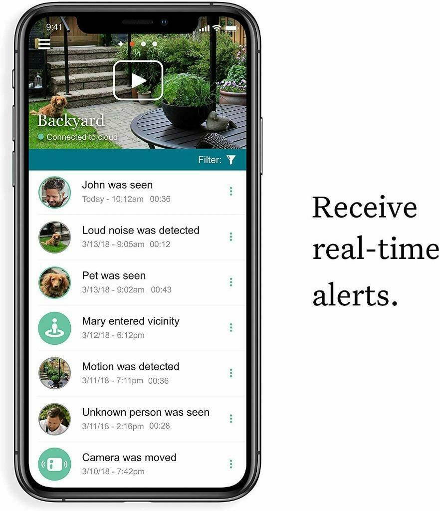 New OOMA BTFU2100 Smart Security Camera Indoor Outdoor Waterproof White 110-0166-104