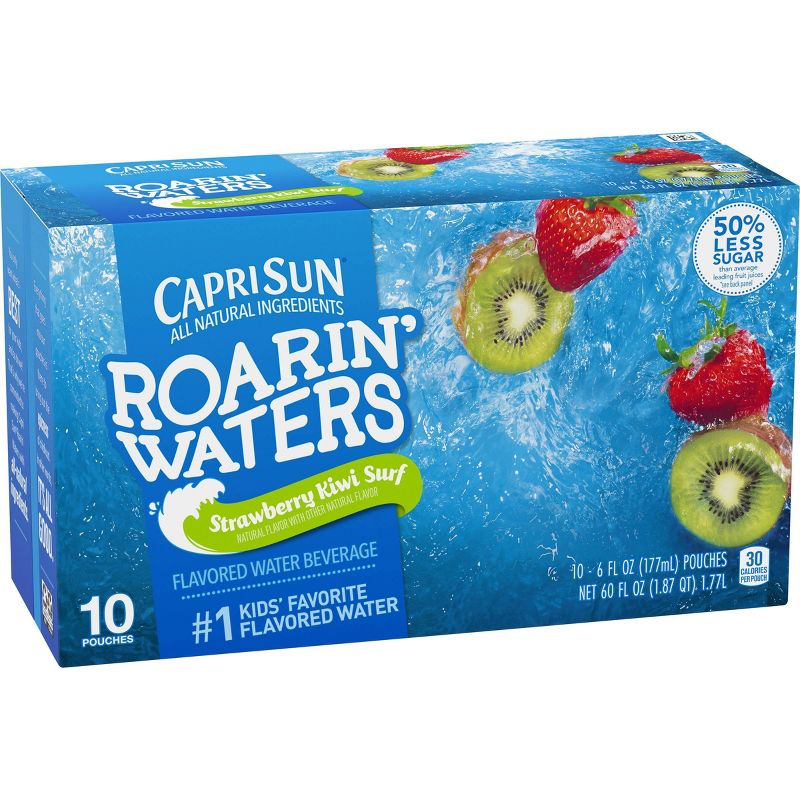 Capri Sun Roarin' Waters Strawberry Kiwi Juice Drinks - 10pk/6 fl oz Pouches