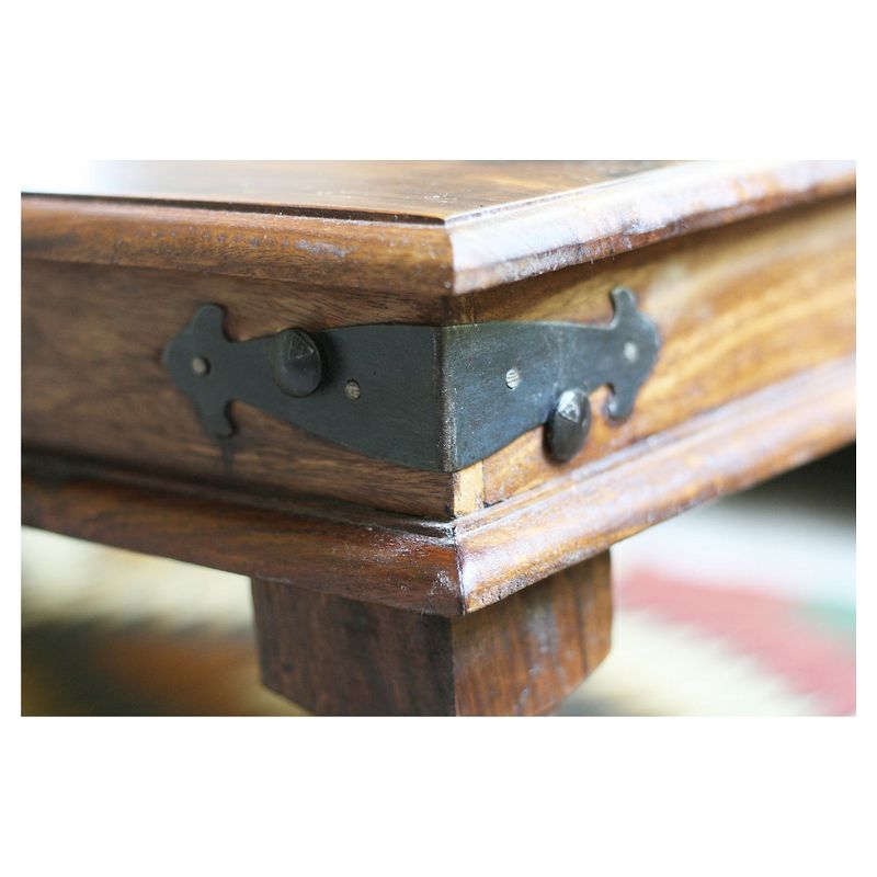 Handcrafted Thakat Rustic Coffee Table - (16H x 43W x 24D) - Natural - Timbergirl