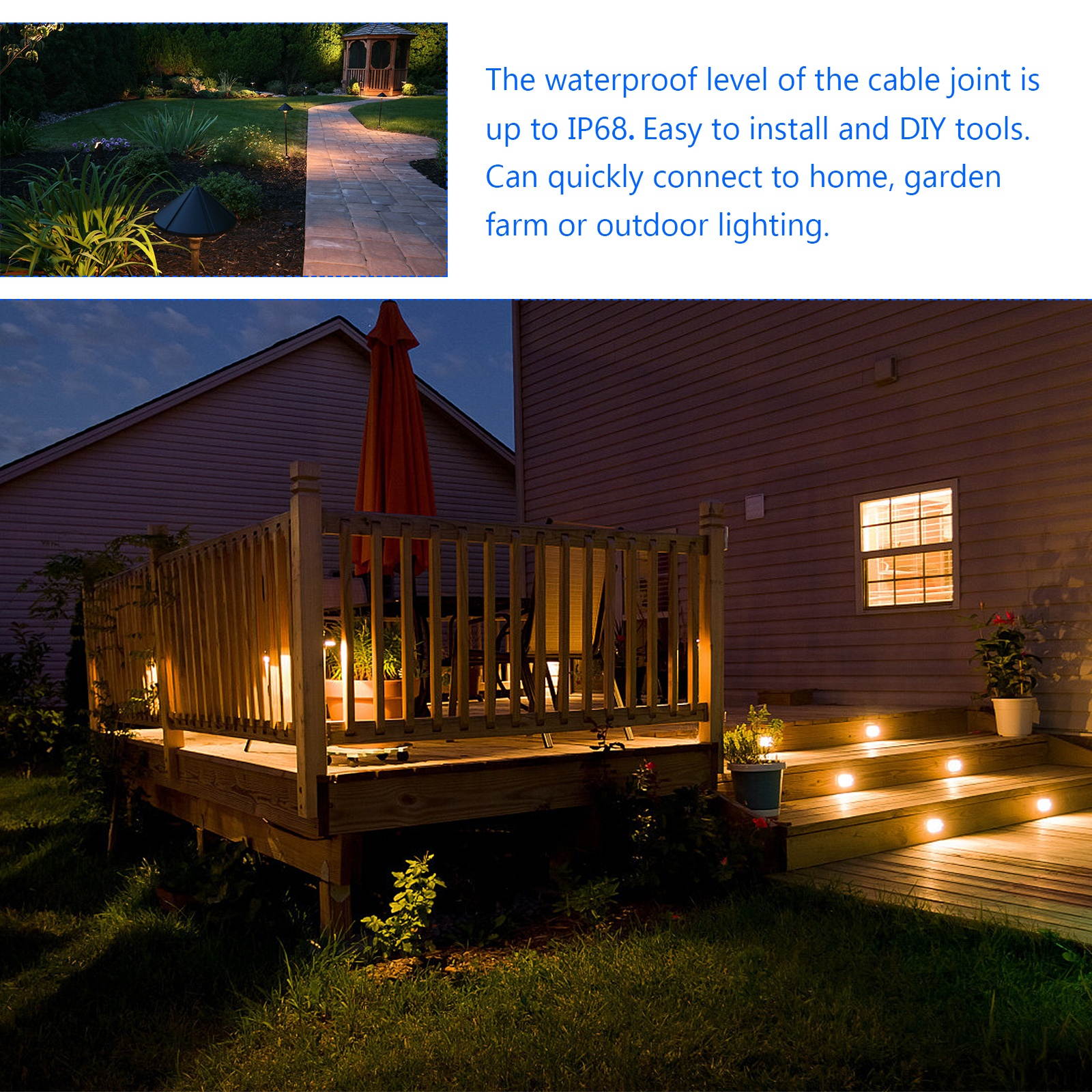 4pcs Waterproof Connector Prime High Quality Sturdy Durable Joint Adapter for Outdoor