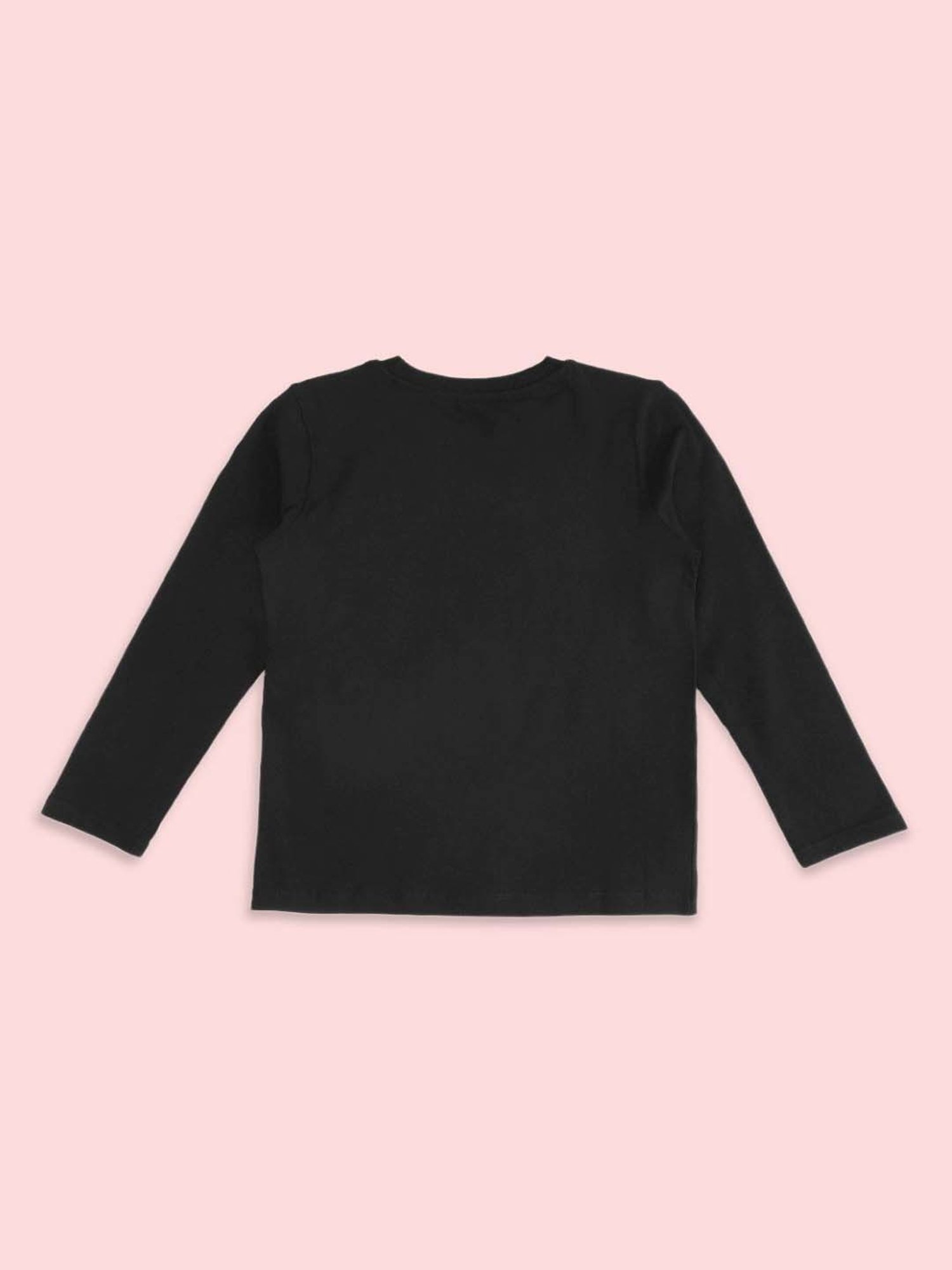 Pantaloons Baby Boys Black & Blue Cotton Printed Full Sleeves T-Shirt