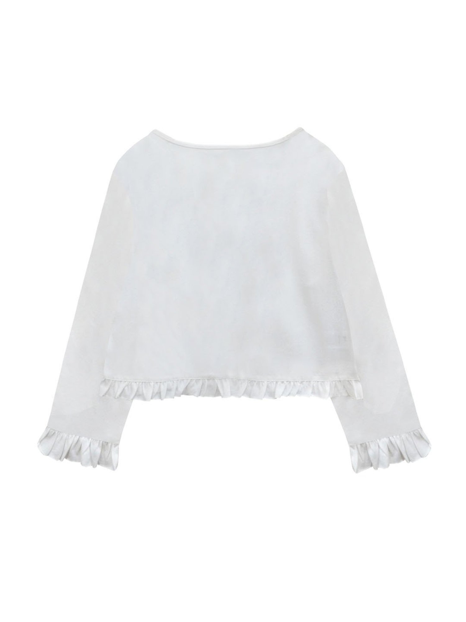 A.T.U.N. White Solid Full Sleeves Cardigan