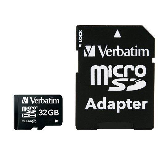 VERBATIM 44083#2 MICROSDHC 32GB CLASS 10 W ADAPTER